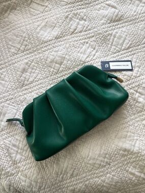 Dark green clutch purse bag handbag NWT